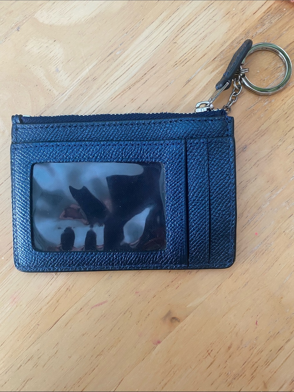 Coach small ID/key chain wallet NWOT cross grain - Picture 2 of 4